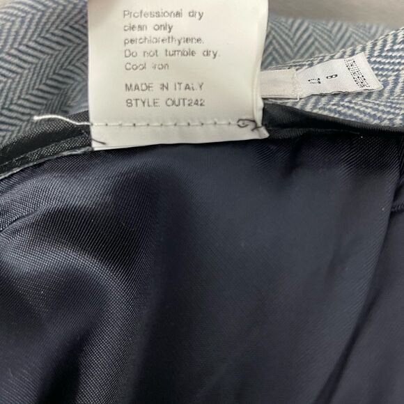 Barney’s New York NWT Gray Herringbone Wool Angora A-Line Pleated Skirt Italy 8 - Picture 13 of 15